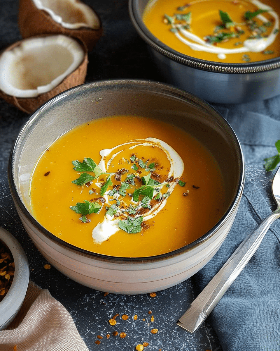 Creamy Coconut and Kumara Soup