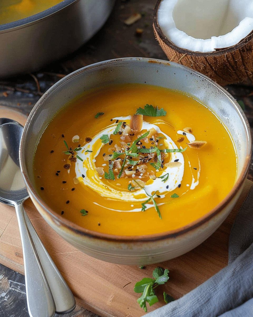 Creamy Coconut and Kumara Soup