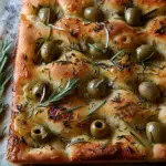 Green Olive and Rosemary Focaccia