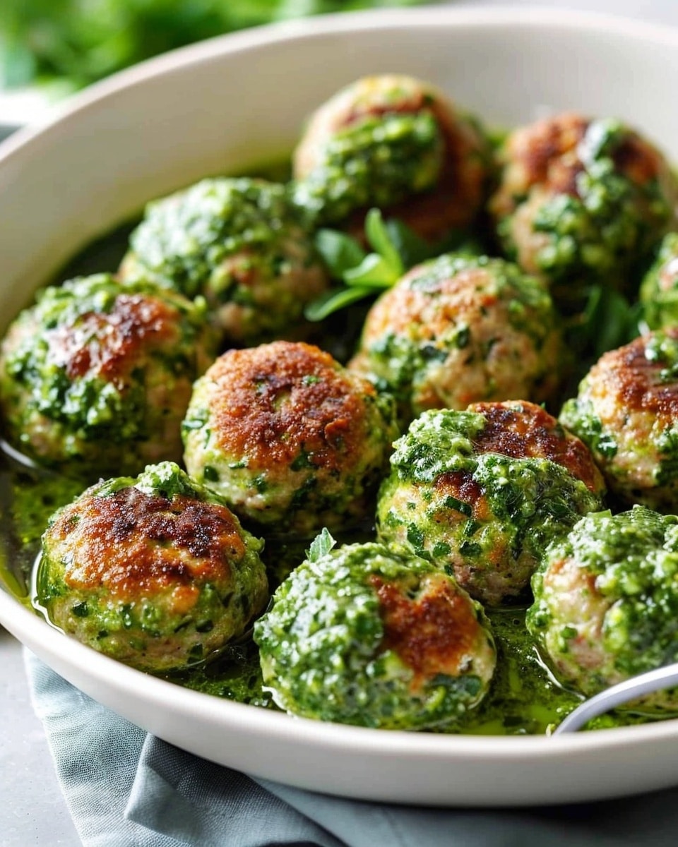 Juicy Turkey Meatballs in Creamy Pesto Sauce in 30 Minutes