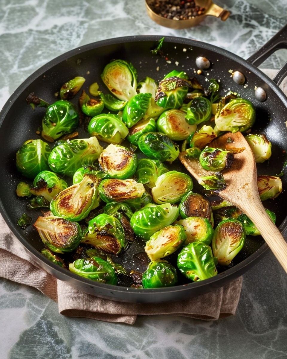 Pan Fried Brussels Sprouts
