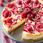 Raspberry Goat Cheese Cheesecake