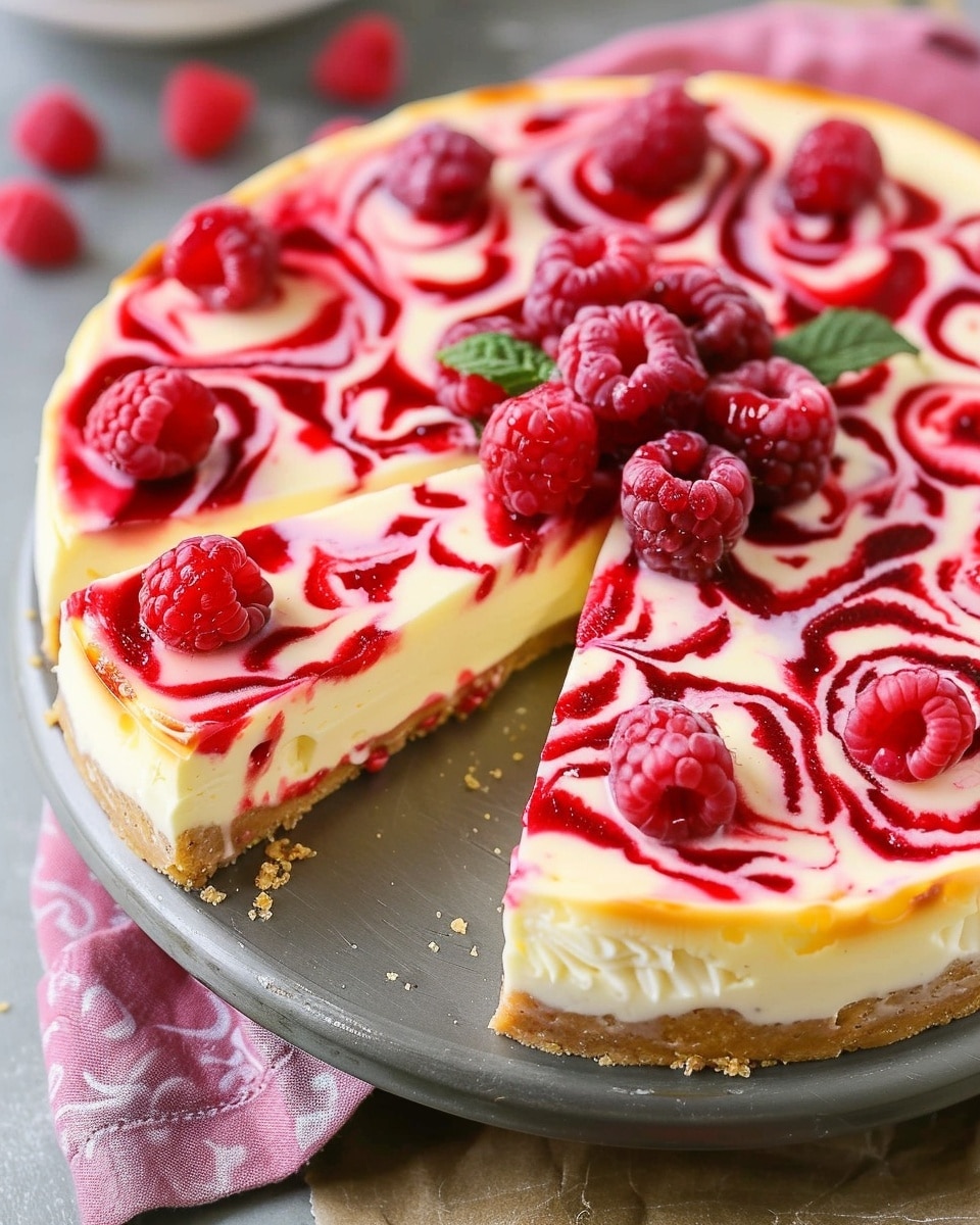 Raspberry Goat Cheese Cheesecake
