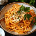 Roasted Red Pepper and Goat Cheese Alfredo