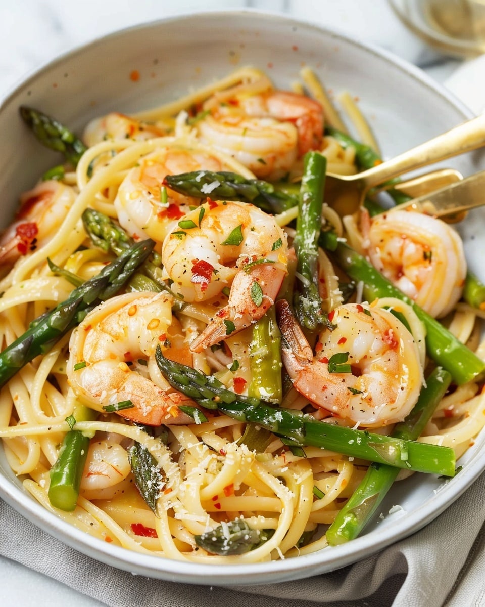 Shrimp Asparagus Pasta