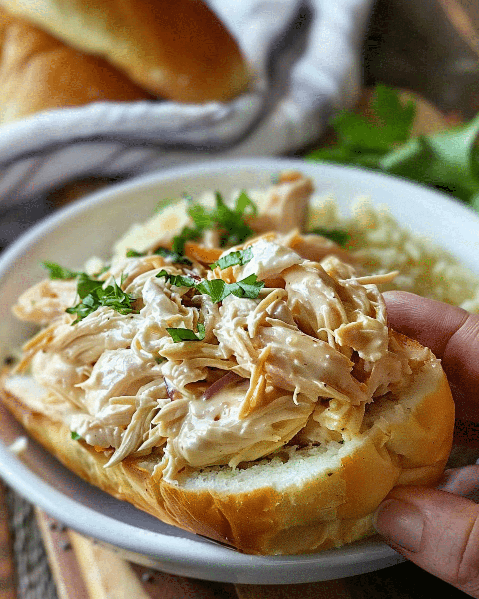 Slow Cooker Creamy Shredded Chicken