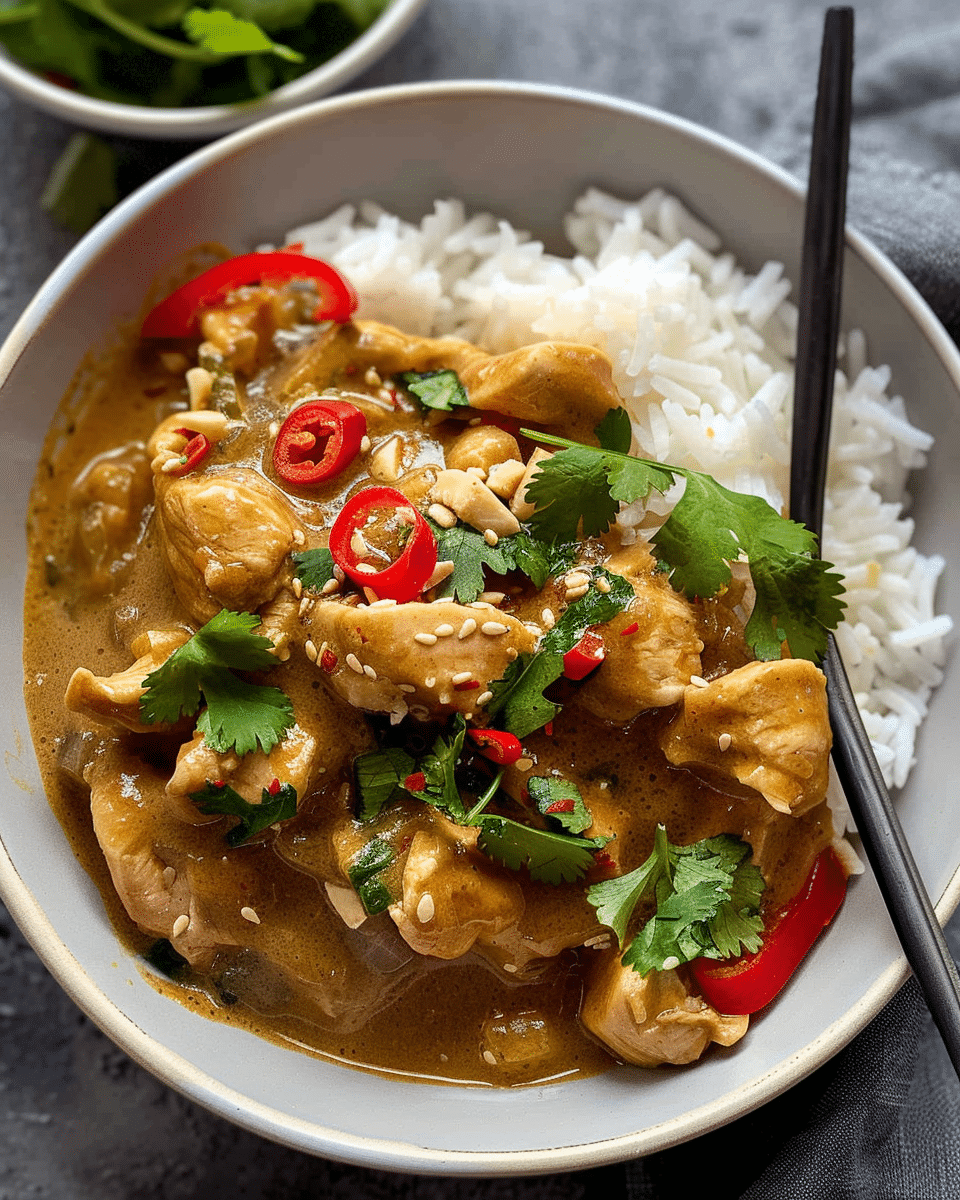 Slow Cooker Satay Chicken