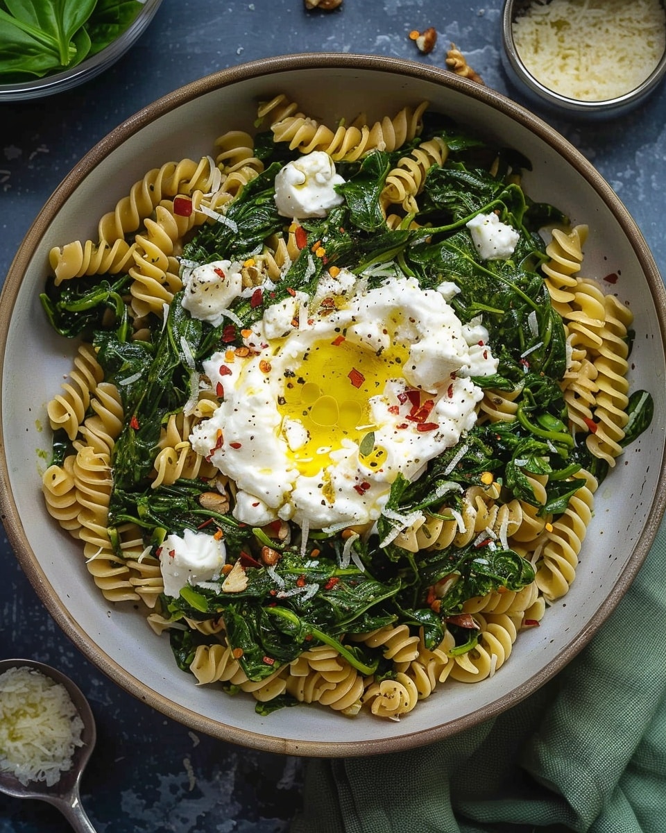 Spinach Burrata Pasta