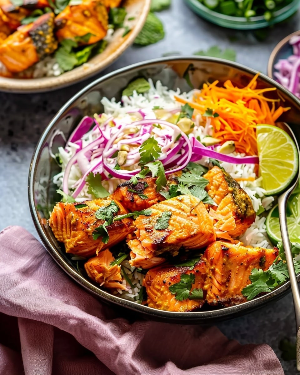 Tandoori Salmon Rice Bowls
