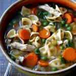 Veggie and Chicken Soup with Sacchetti