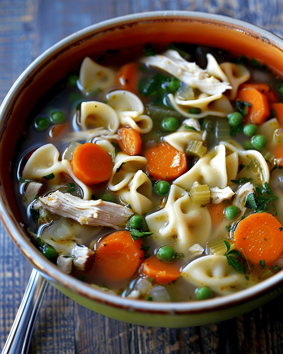 Veggie and Chicken Soup with Sacchetti