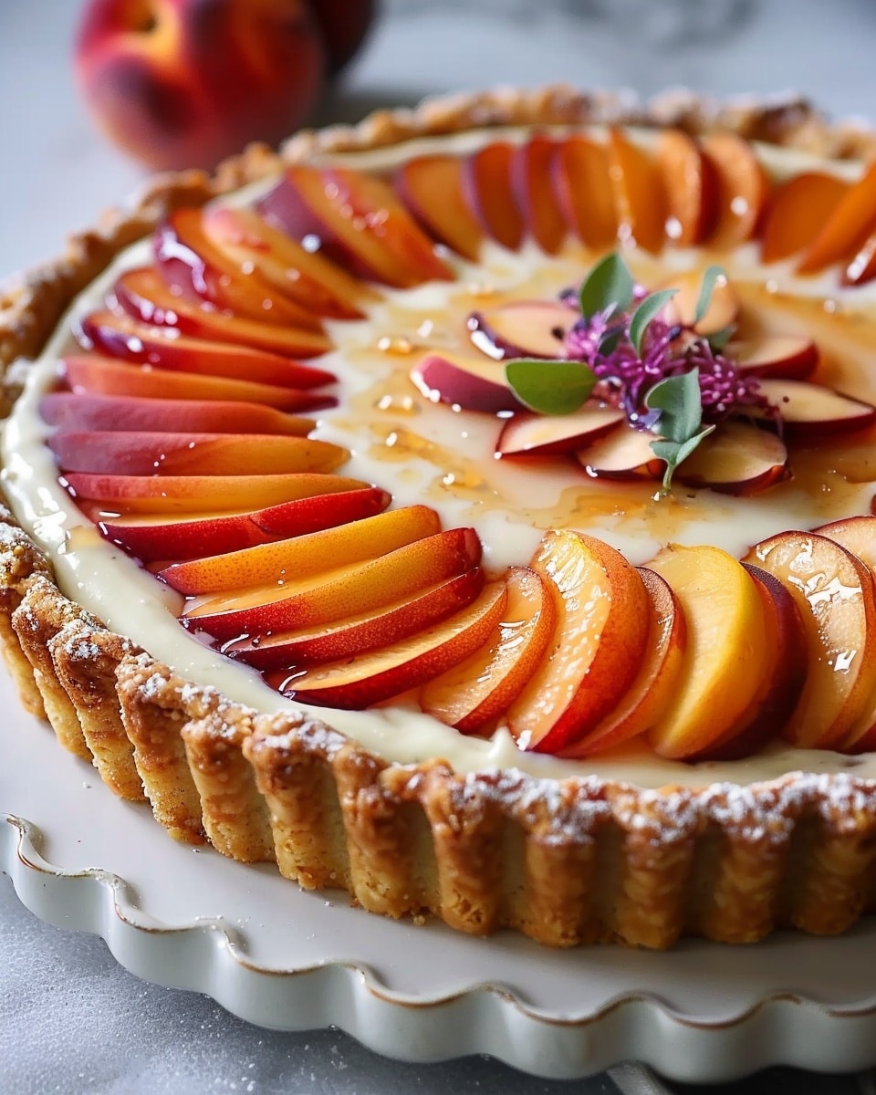 White Peach Mascarpone Tart: A Dreamy Summer Dessert with Delicate Layers