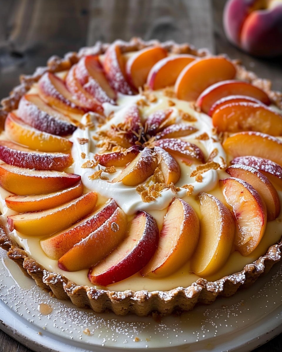 White Peach Mascarpone Tart: A Dreamy Summer Dessert with Delicate Layers