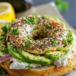 Avocado Lemon Pepper Garlic Bagel