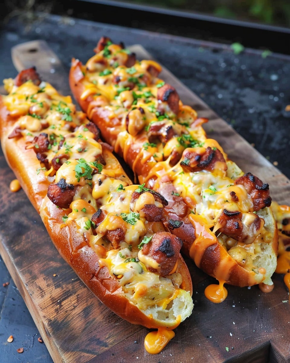 Big Mac Sausage Popper Boats