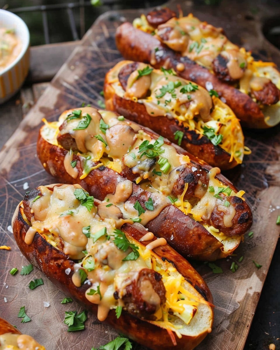 Big Mac Sausage Popper Boats