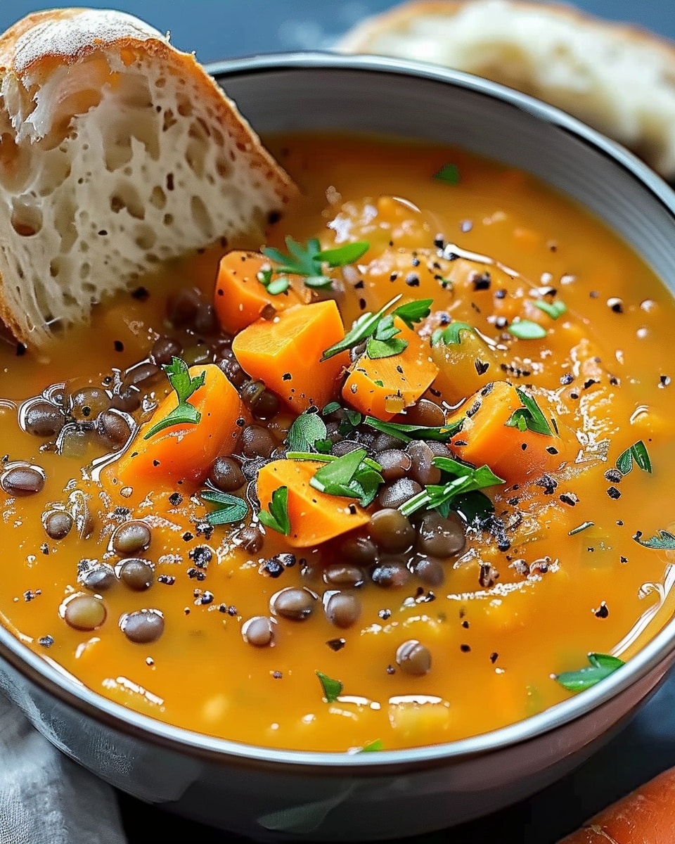 French Carrot Lentil Soup