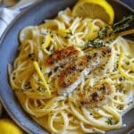 Milanese with Lemon and Thyme Linguine