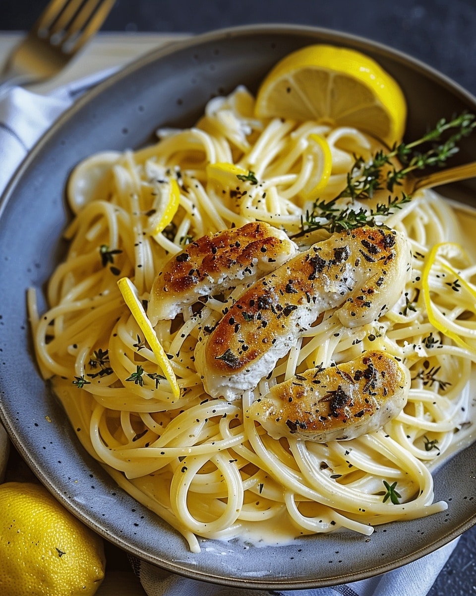 Milanese with Lemon and Thyme Linguine
