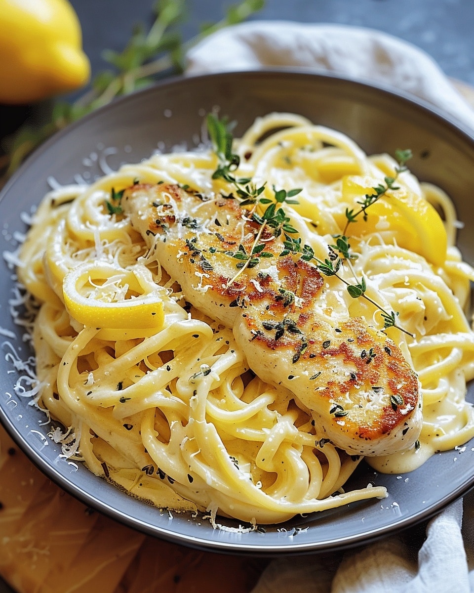 Milanese with Lemon and Thyme Linguine