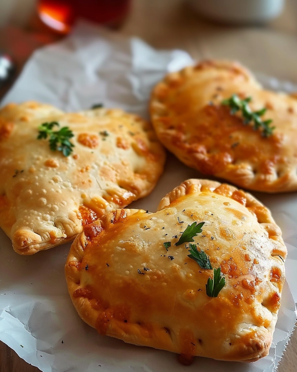 Mini Cheesy Heart Calzones