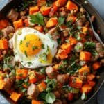 Sausage, Egg & Sweet Potato Hash