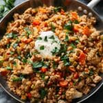Spicy Turkey & Cauliflower Rice Bowl (20-Minute Low-Carb Meal)