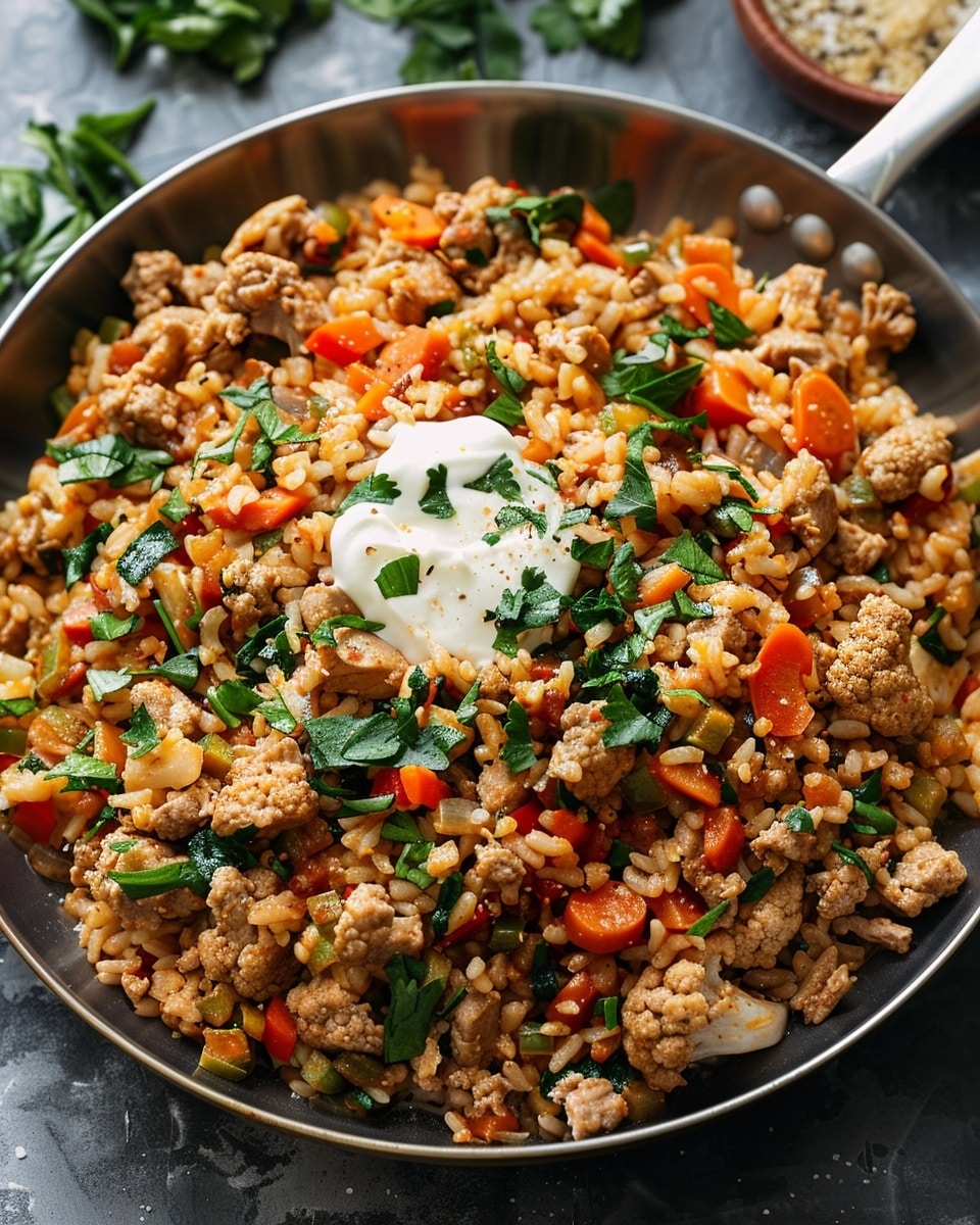 Spicy Turkey & Cauliflower Rice Bowl (20-Minute Low-Carb Meal)