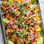 Cheesy BBQ Chicken Zucchini Nachos