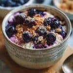 Creamy Baked Blueberry Cottage Cheese Bowls