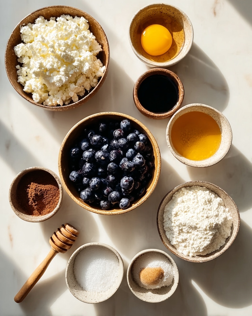 Creamy Baked Blueberry Cottage Cheese Bowls