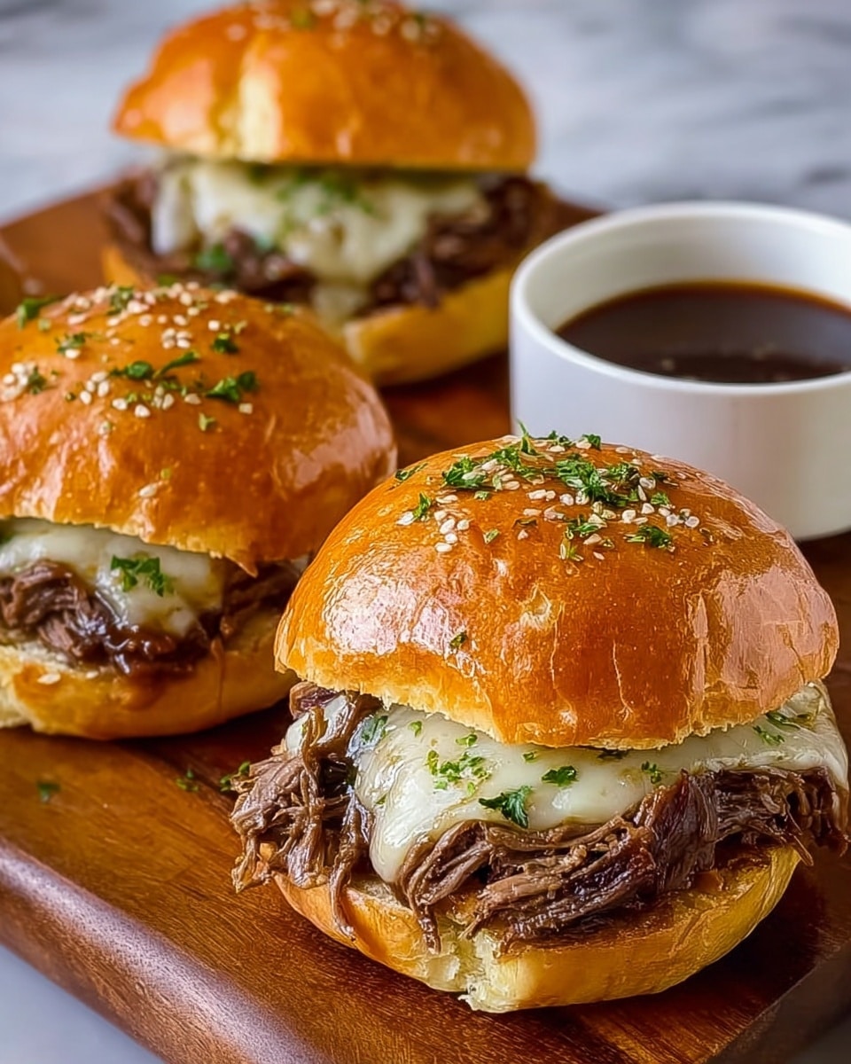 Crockpot French Dip Sandwiches
