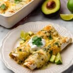 Creamy White Chicken Enchiladas