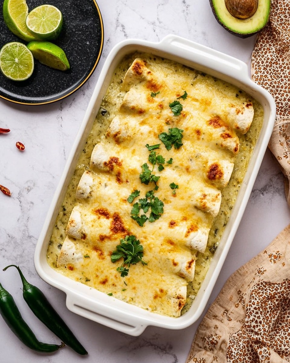 Creamy White Chicken Enchiladas