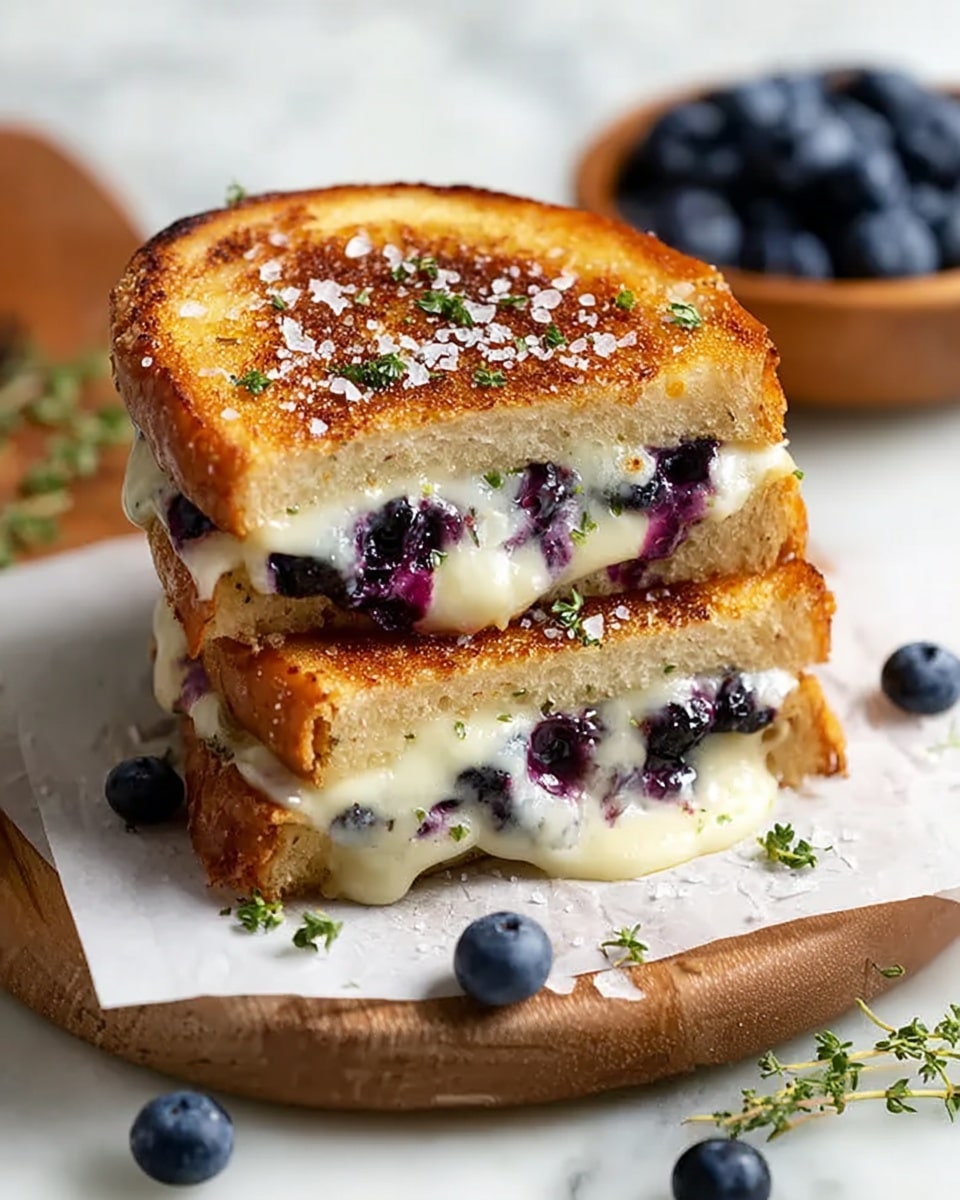 Crispy Blueberry Grilled Cheese