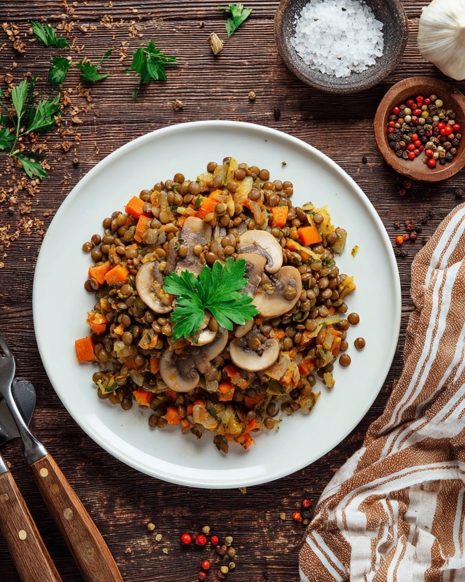 Hearty Vegan Lentil Mushroom Stew