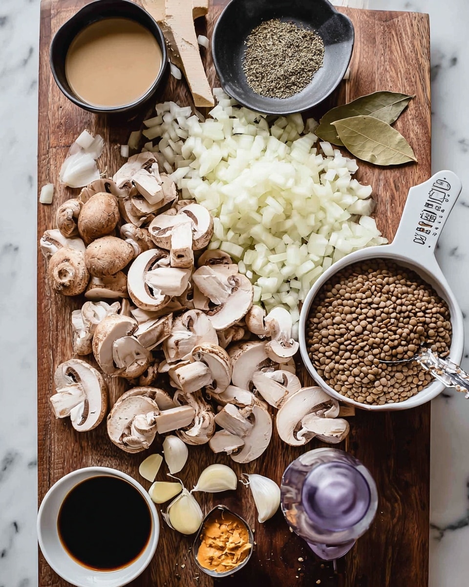 Hearty Vegan Lentil Mushroom Stew