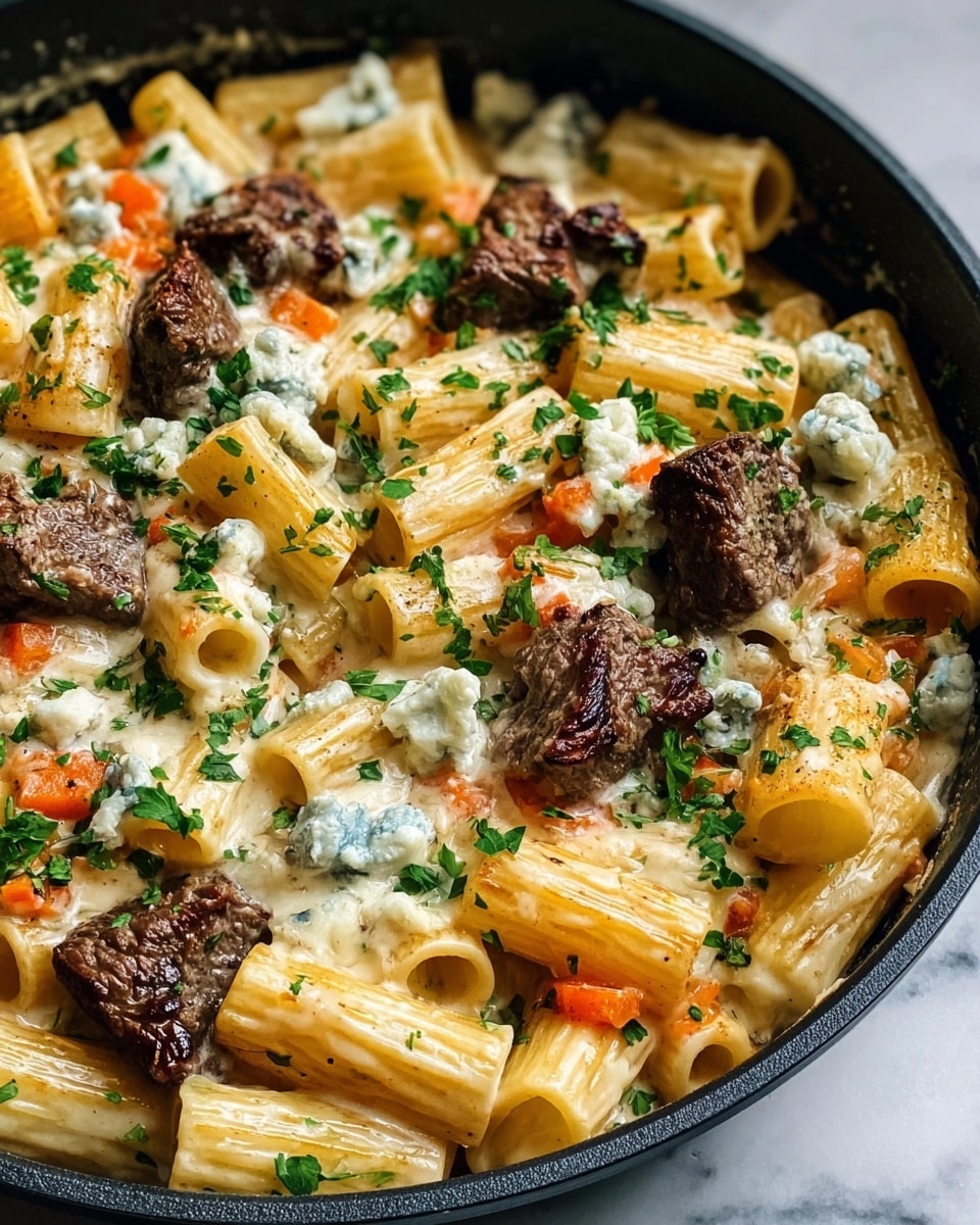 Steak & Blue Cheese Rigatoni Bake