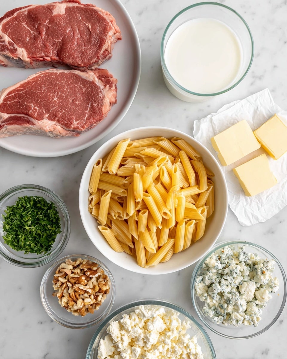 Steak & Blue Cheese Rigatoni Bake