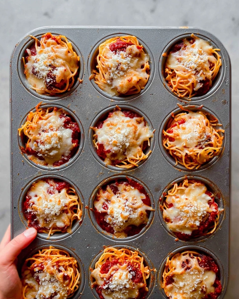 Easy Cheesy Spaghetti Cupcakes