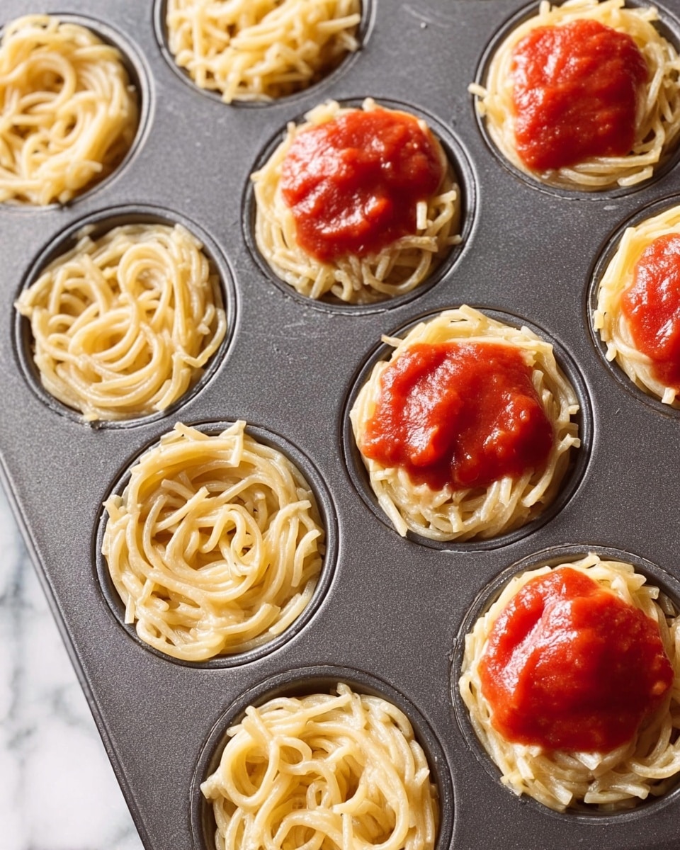 Easy Cheesy Spaghetti Cupcakes