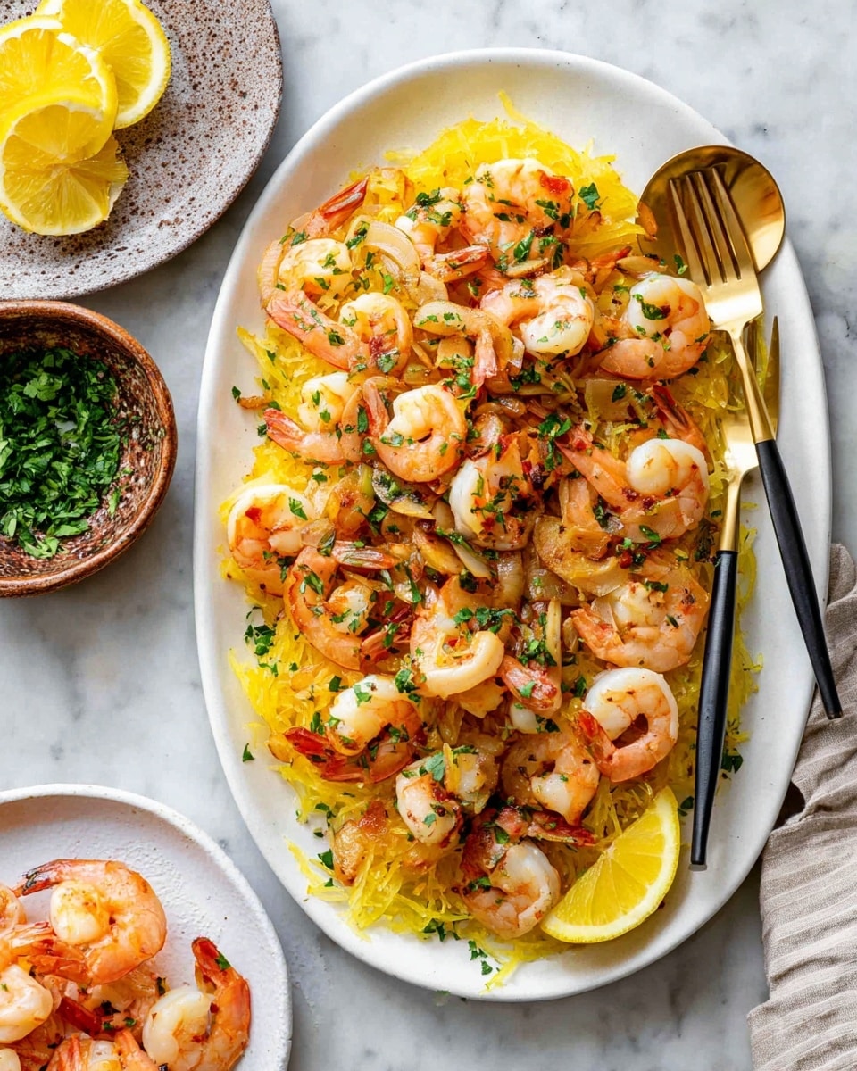 Shrimp Scampi Spaghetti Squash