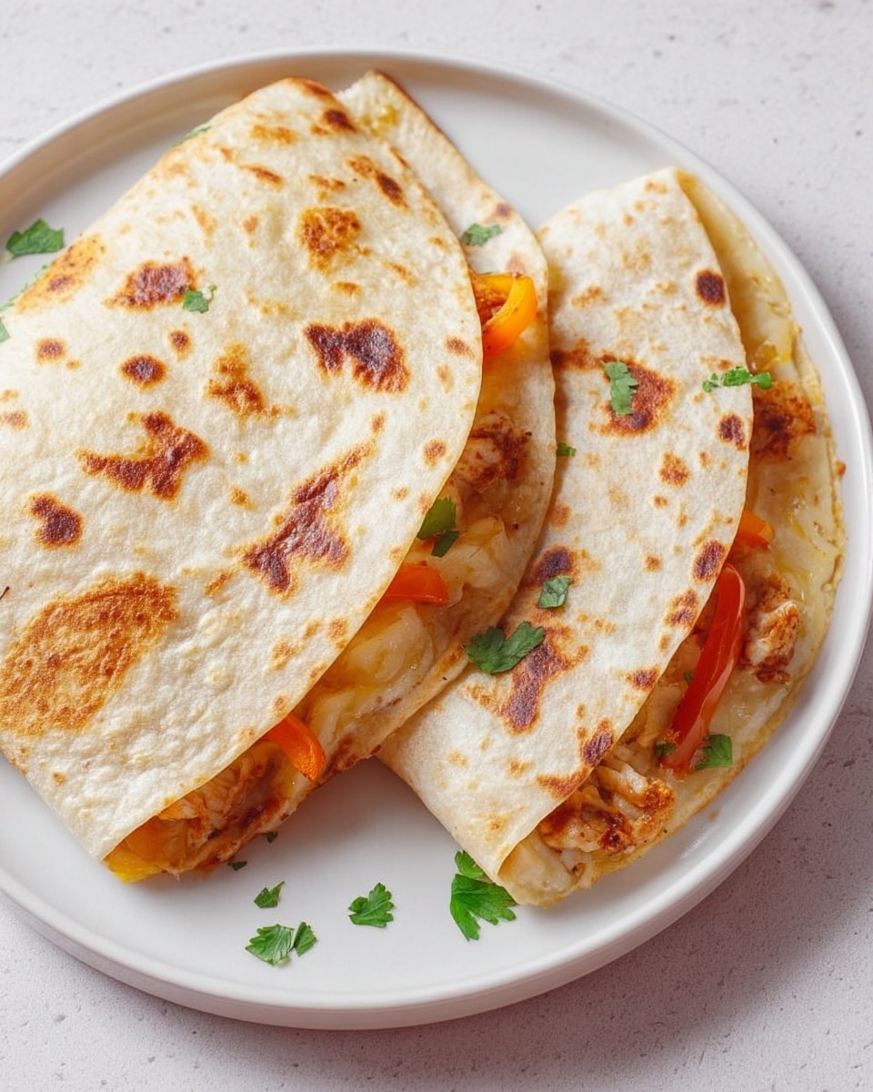 Simple Chicken Fajita Quesadillas