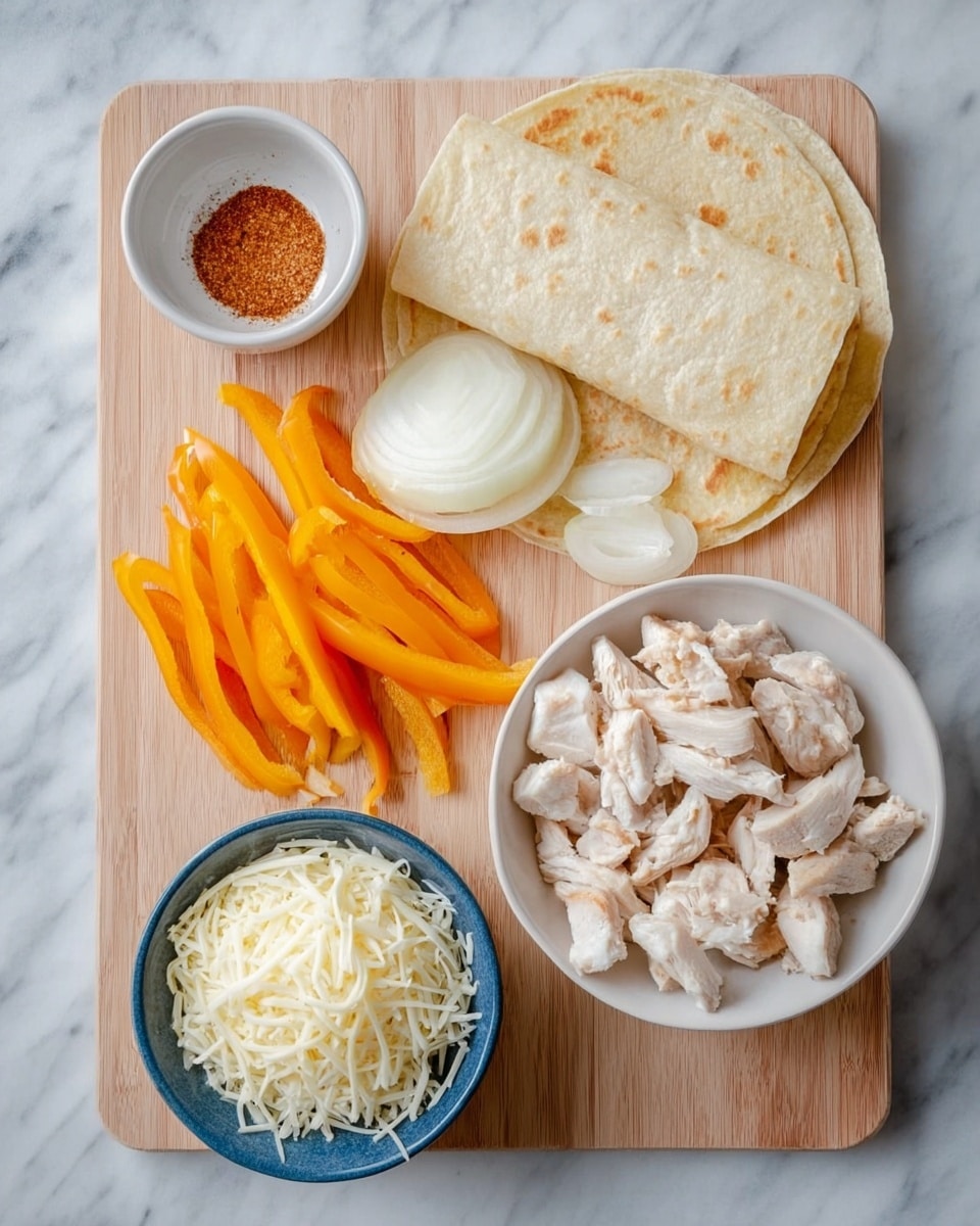 Simple Chicken Fajita Quesadillas