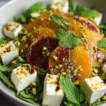 Citrus Feta Salad with Orange Segments, Pistachios & Mint