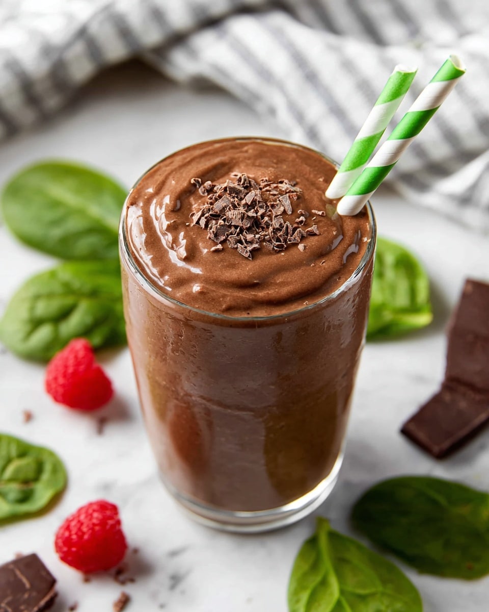 Chocolate Raspberry Smoothie with Avocado