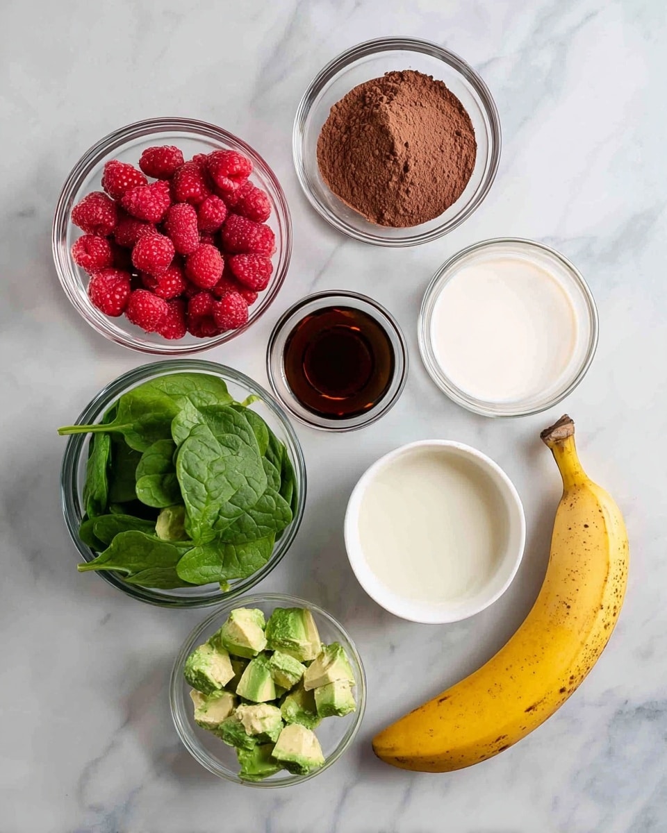 Chocolate Raspberry Smoothie with Avocado