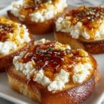 Cream Cheese Hot Honey Crostini