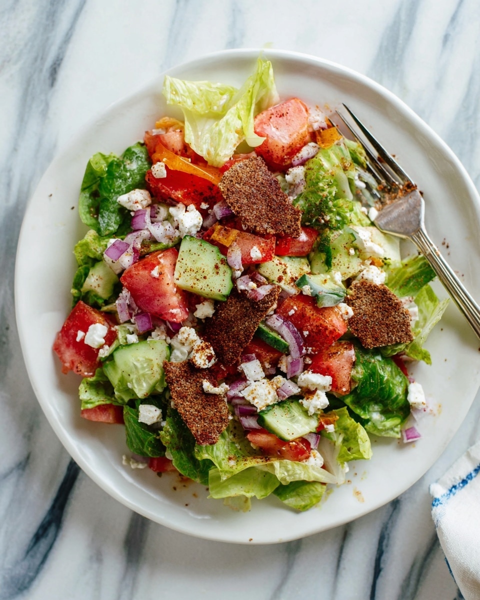 Fattoush Salad with Mint Dressing