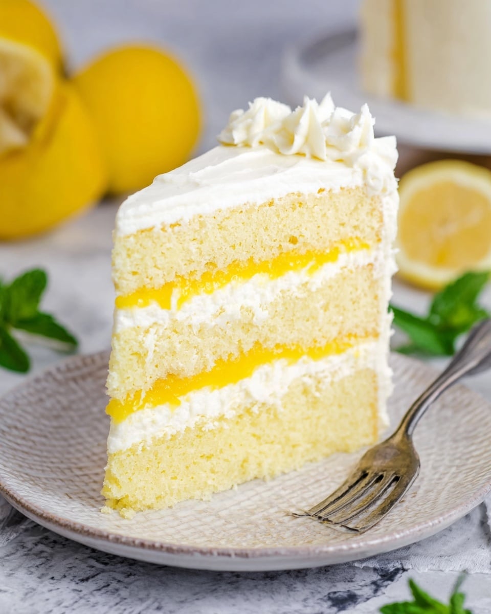 Lemon Mascarpone Layer Cake
